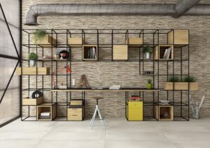 Piso de porcelánico tipo cemento Lecco de Selektia